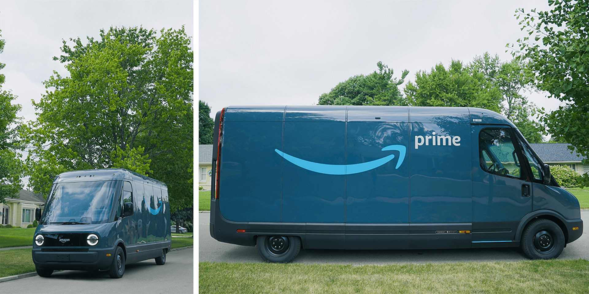 Amazon's new electric Rivian delivery trucks hit the road