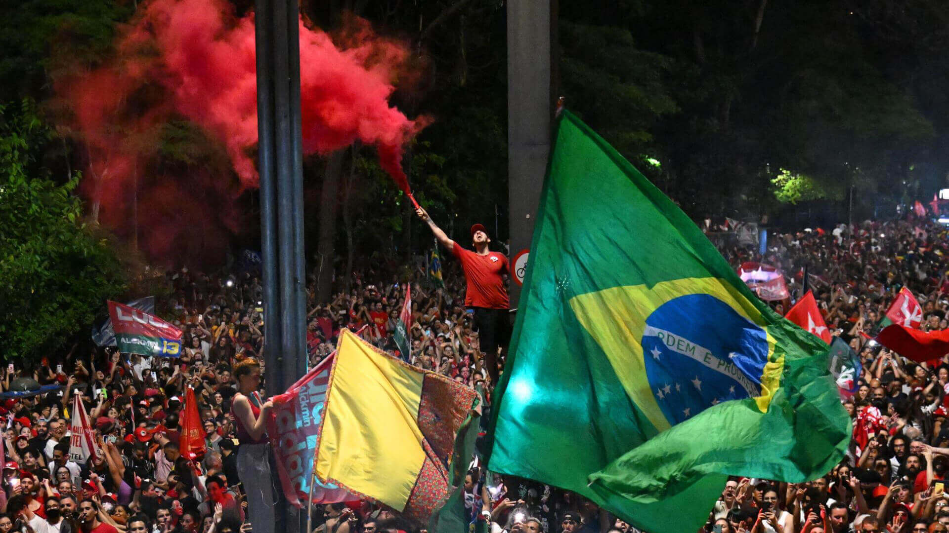 Celebration on Brazil new elected president, Luiz Inácio Lula da SilvaLula