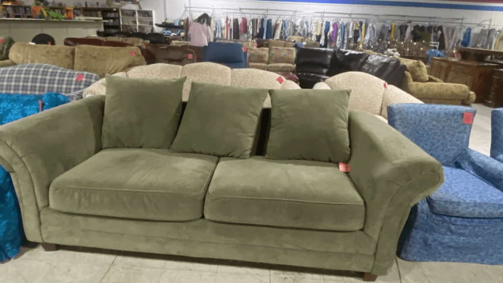 Hunter green store couch