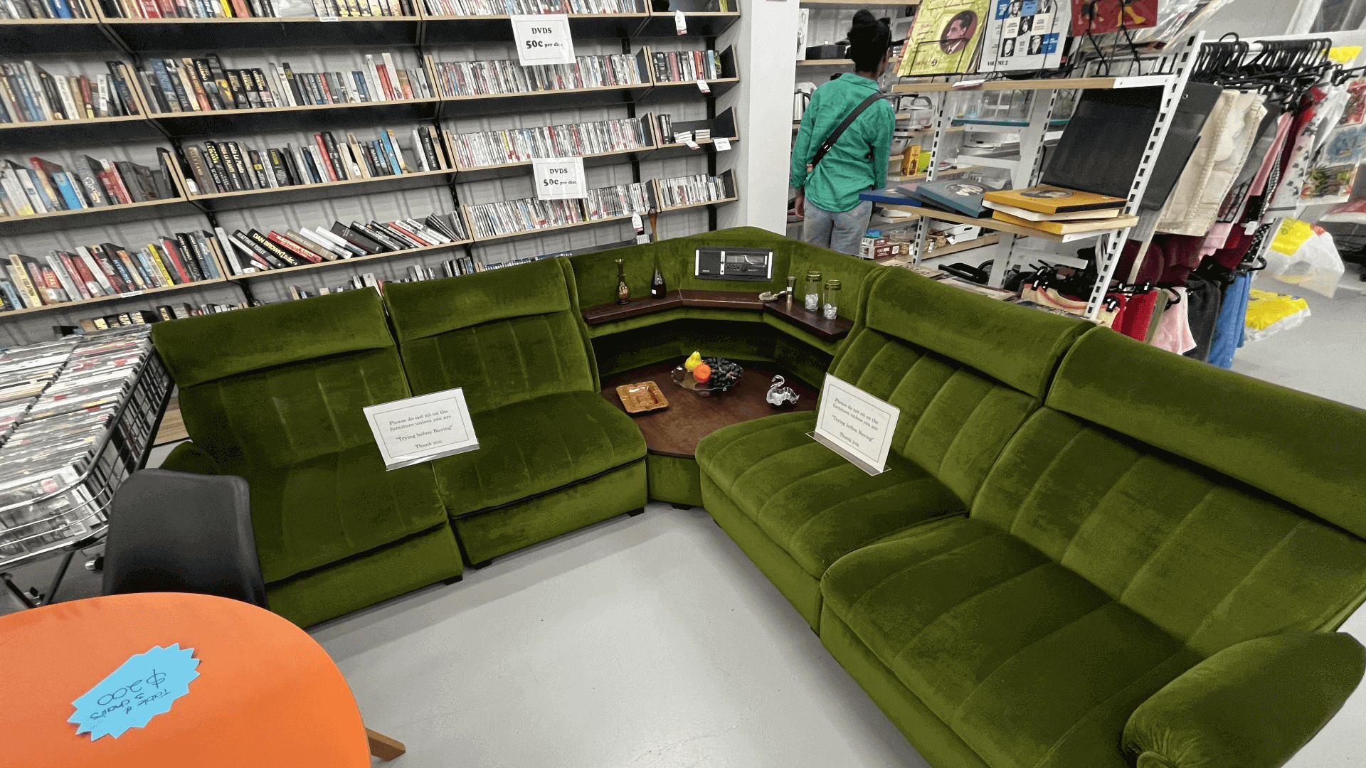 Thrift store store sofa