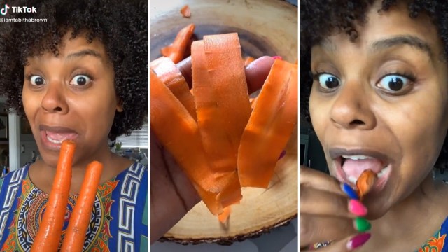 Carrot bacon, plant-based food on TikTok