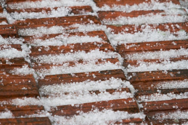 Solar panels on Hail storm