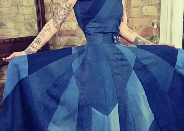 Denim dress, upcycling old jeans