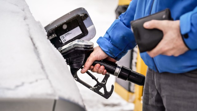 gas station with a wiper fluid pump