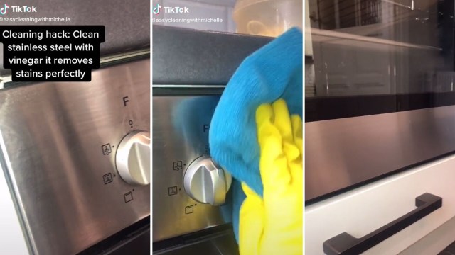 Vinegar Cleaning , clean stainless steel