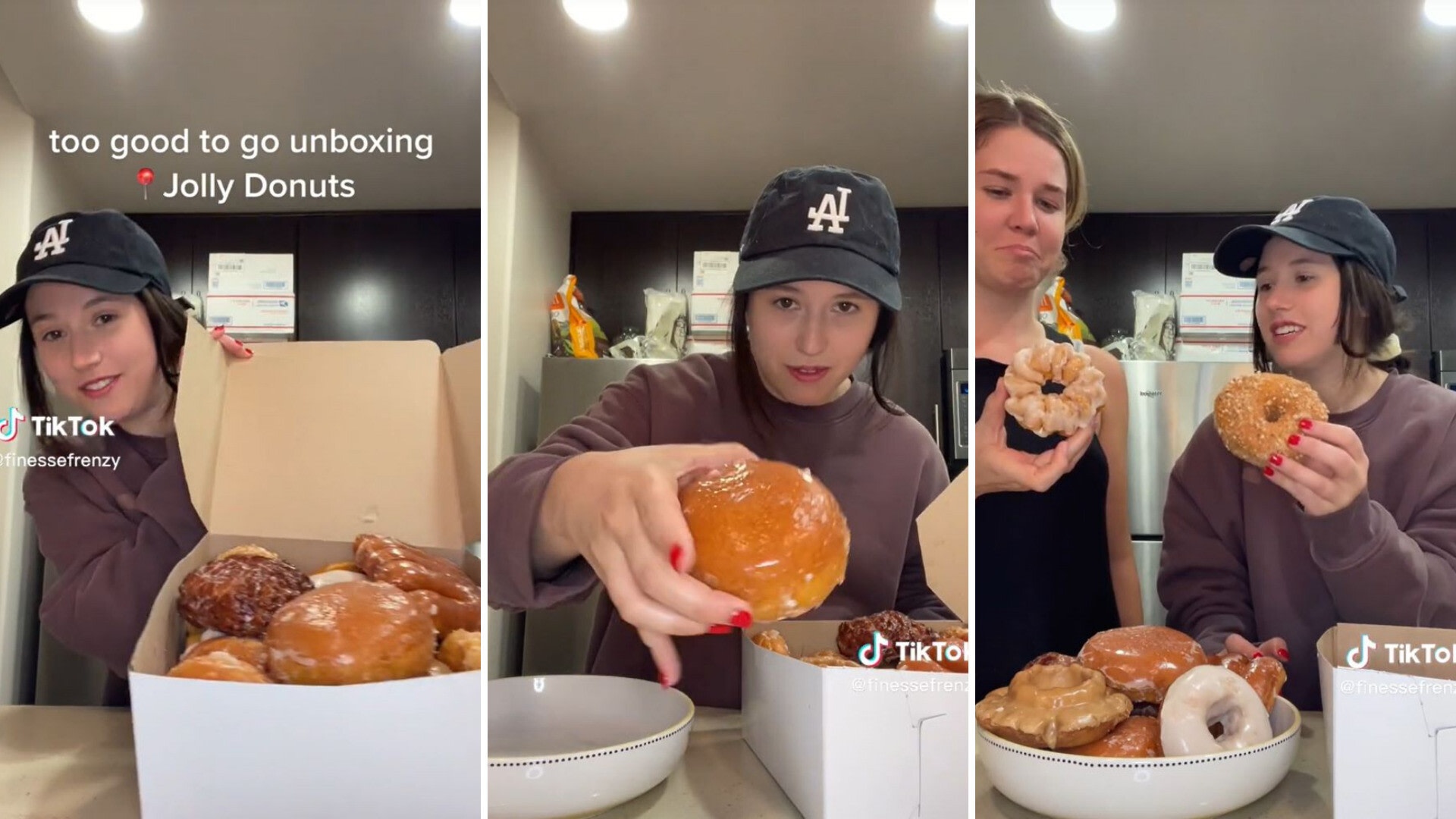 TikToker shows off huge box of donuts bought with Too Good To Go