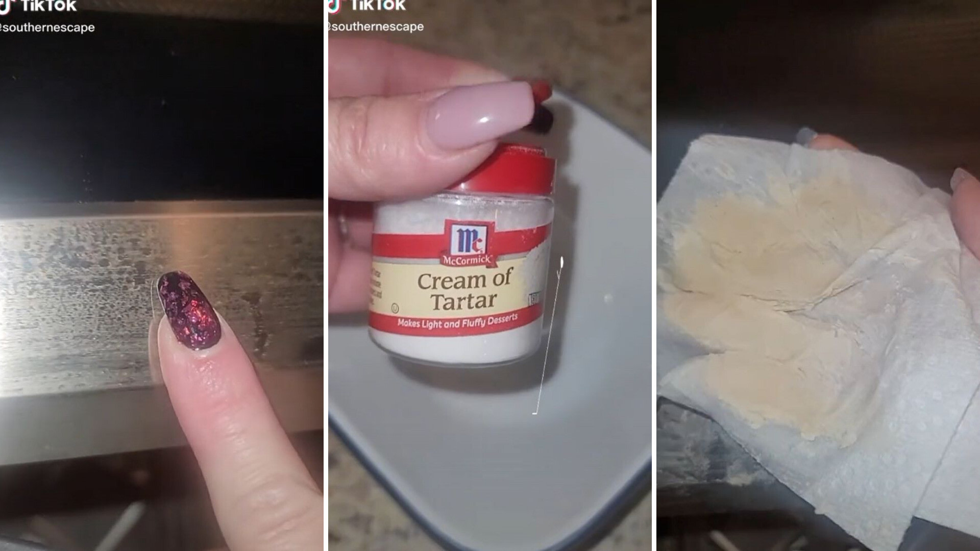 Cleaning hack using cream of tartar