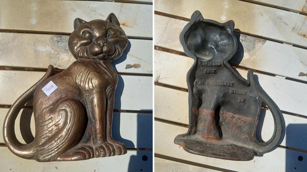 Thrifter stunned by actual value of cast-iron cat trinket