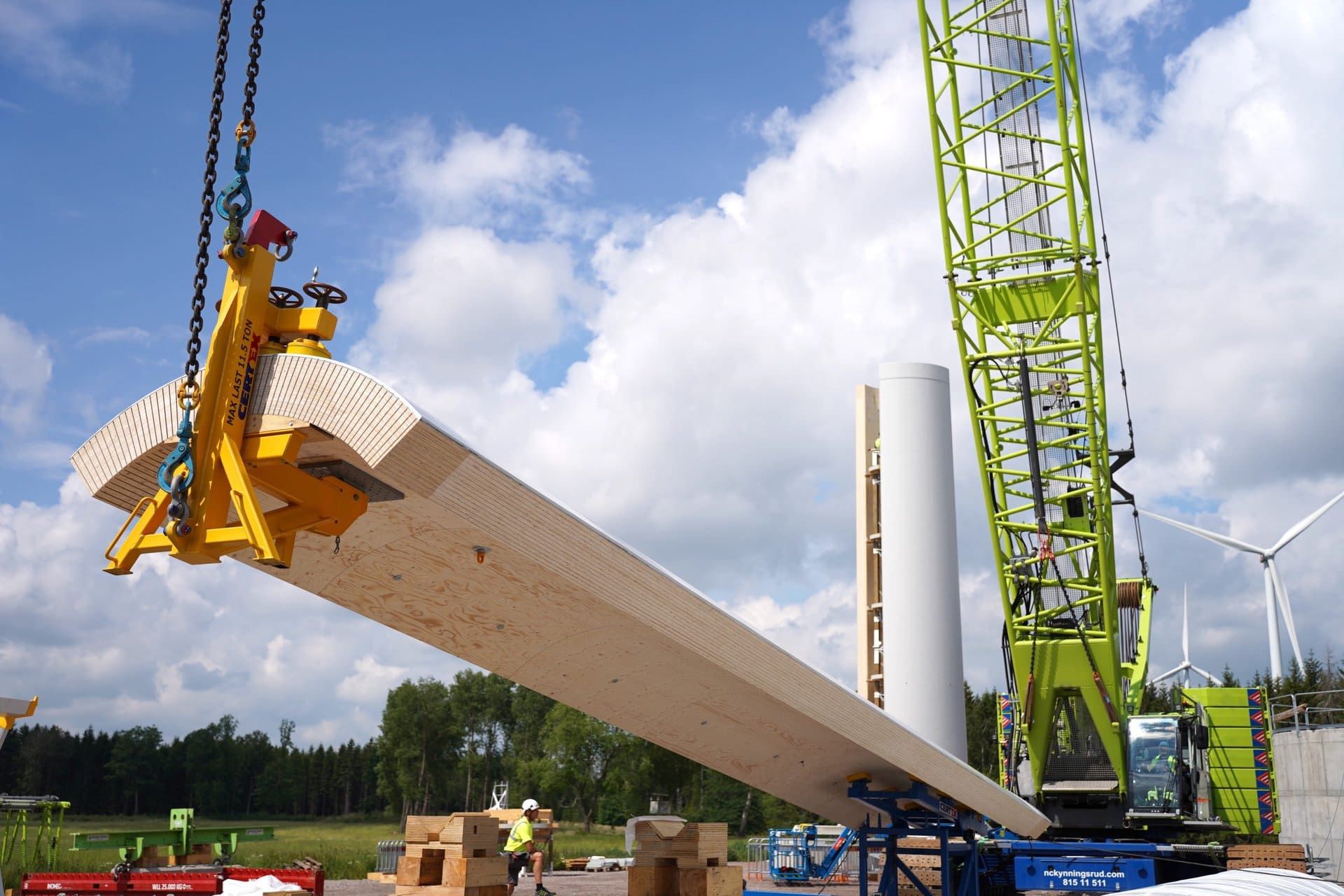 Modvion, World's tallest wooden wind turbine is nearly complete