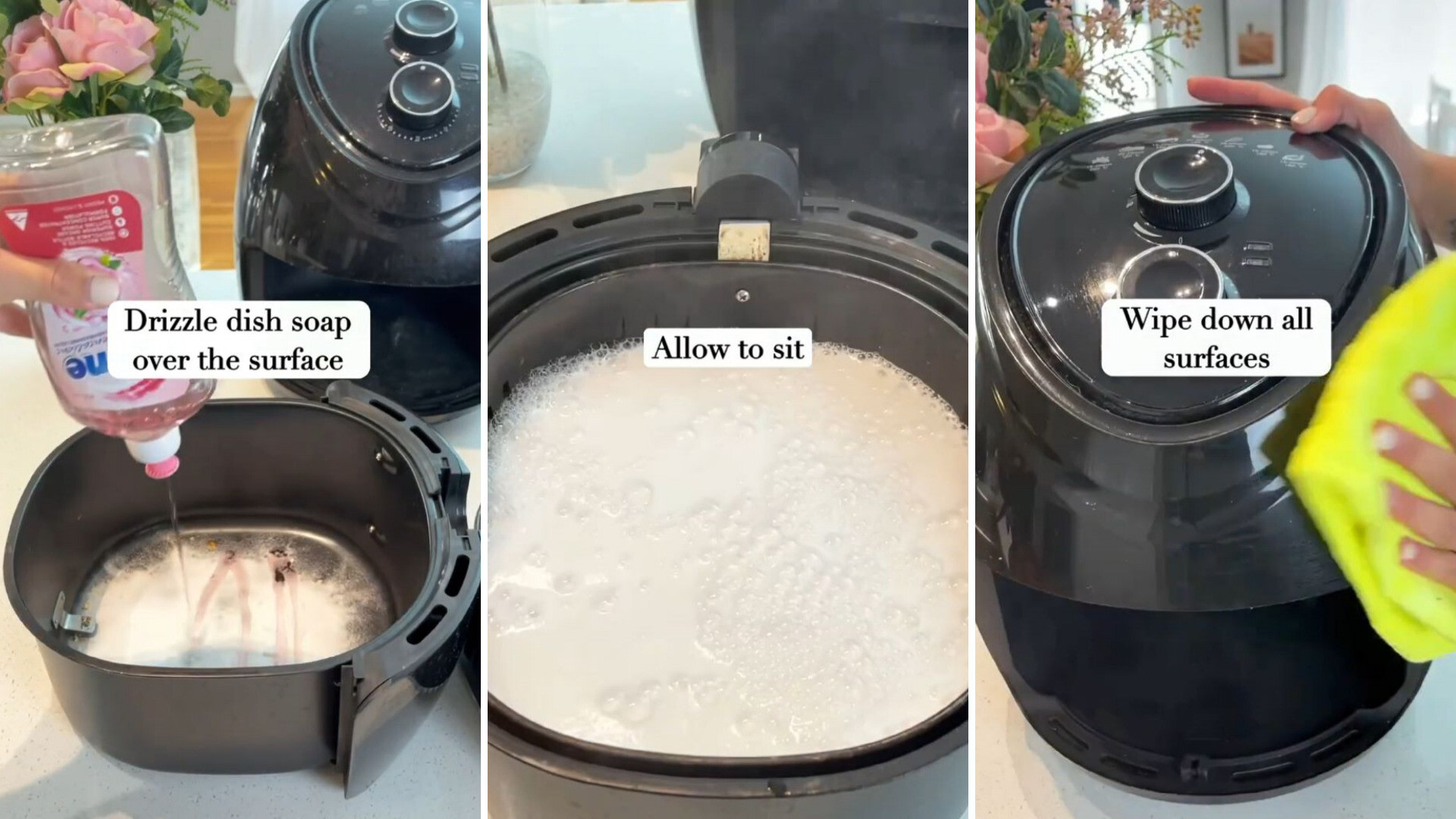 DIY expert shares simple hack for cleaning out a grimy air fryer '[The