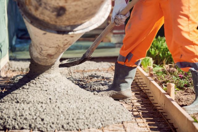 Adding coffee grounds to concrete