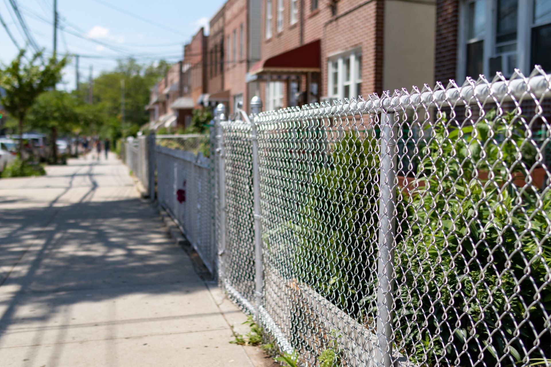 Chain link fence, Cigarette butt litter