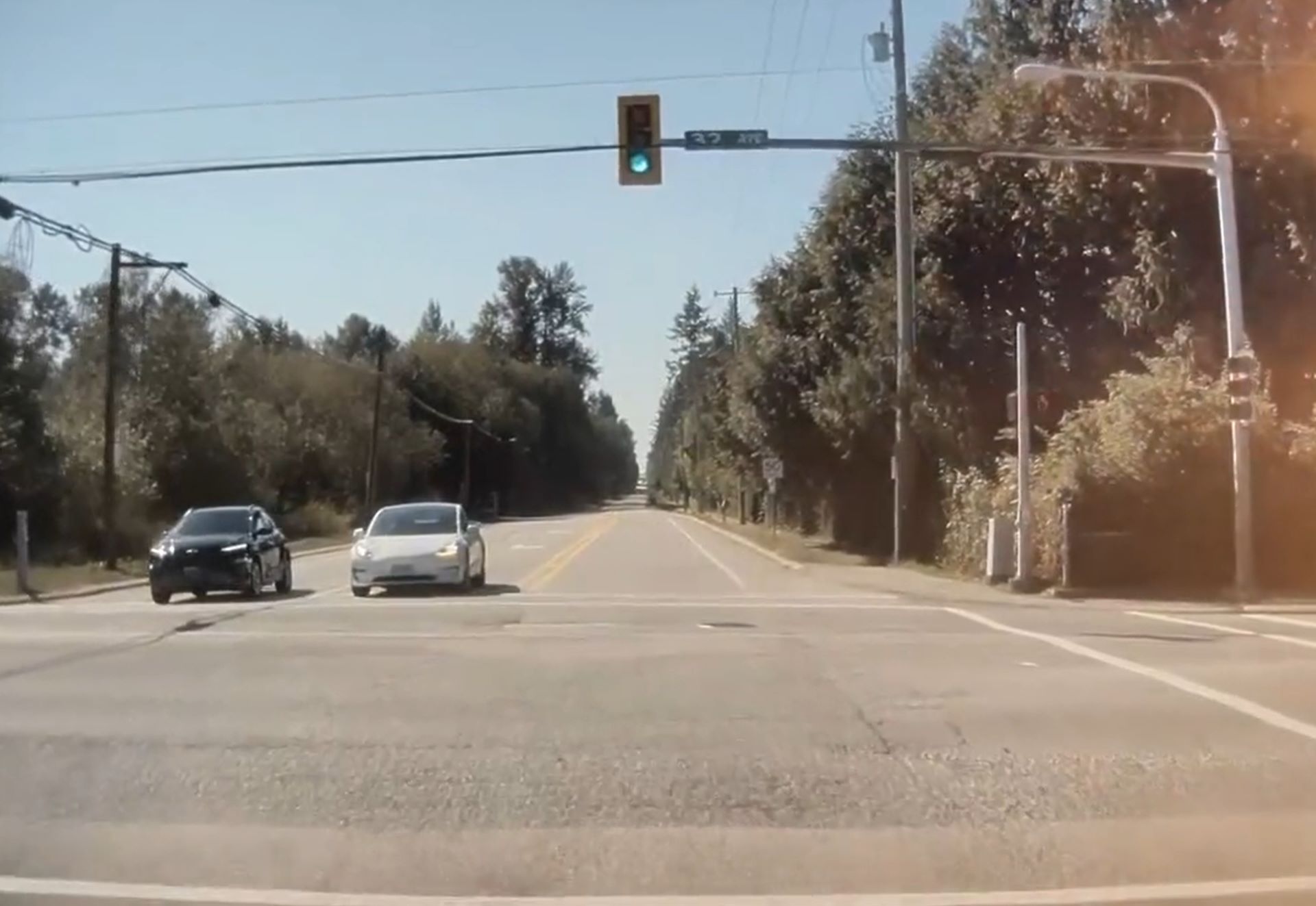 Tesla driver shares dashcam footage of near wreck