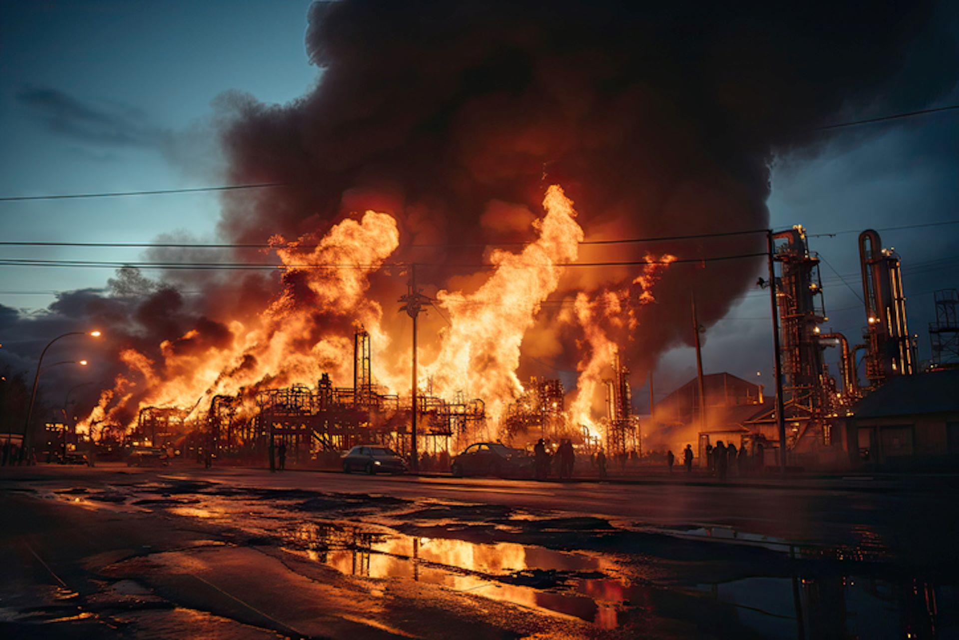 Residents worried they don't have whole picture about health impacts following two-day oil refinery fire: 'The sky is black'