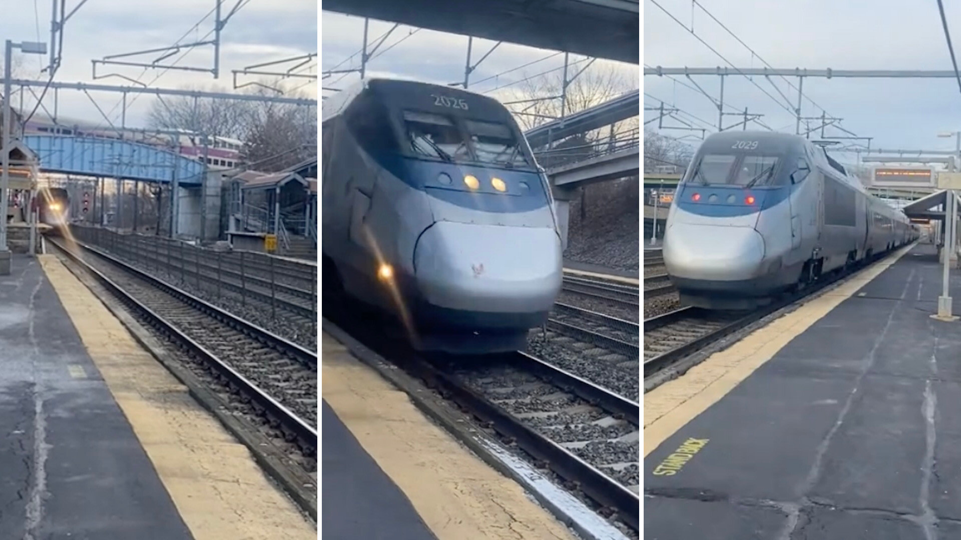 Footage captures America's high-speed train flying though station ...