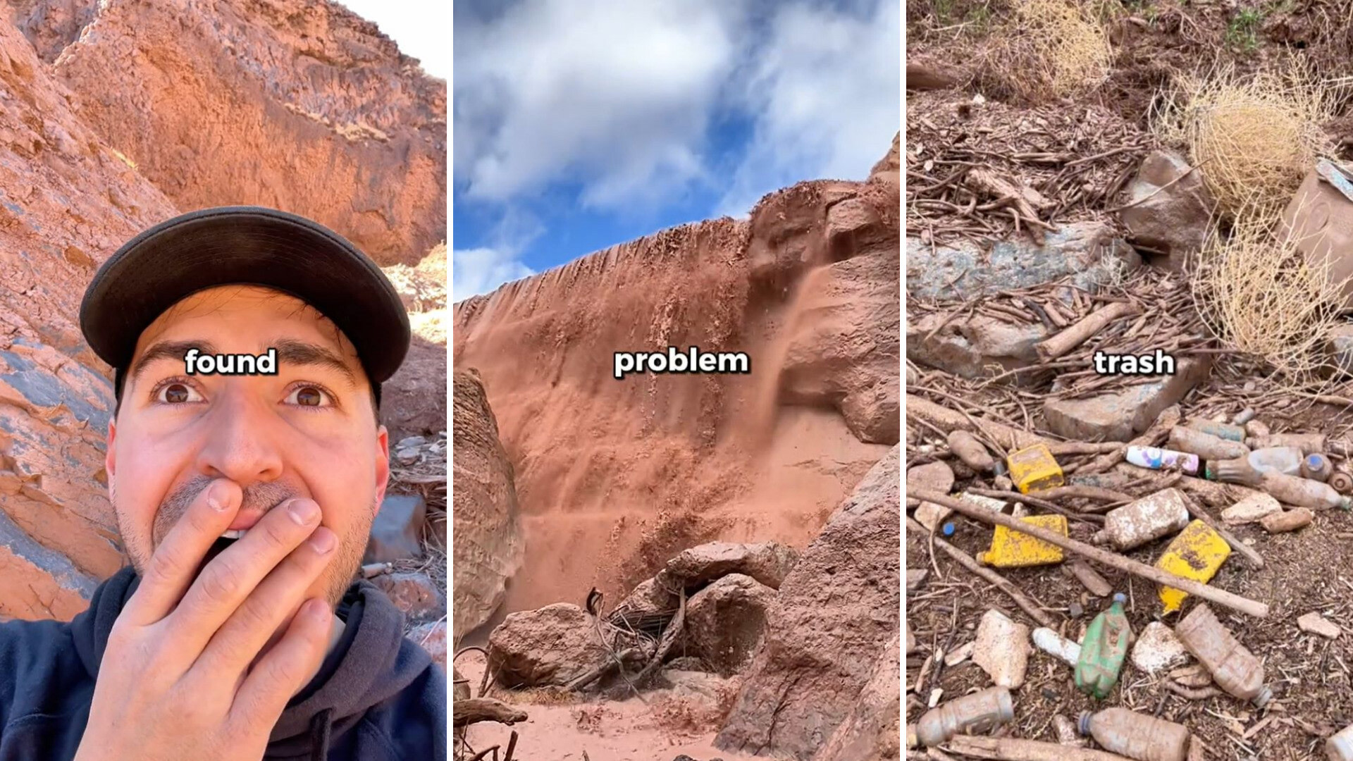 "It's sad, because it's so beautiful out here, yet it's full of trash."