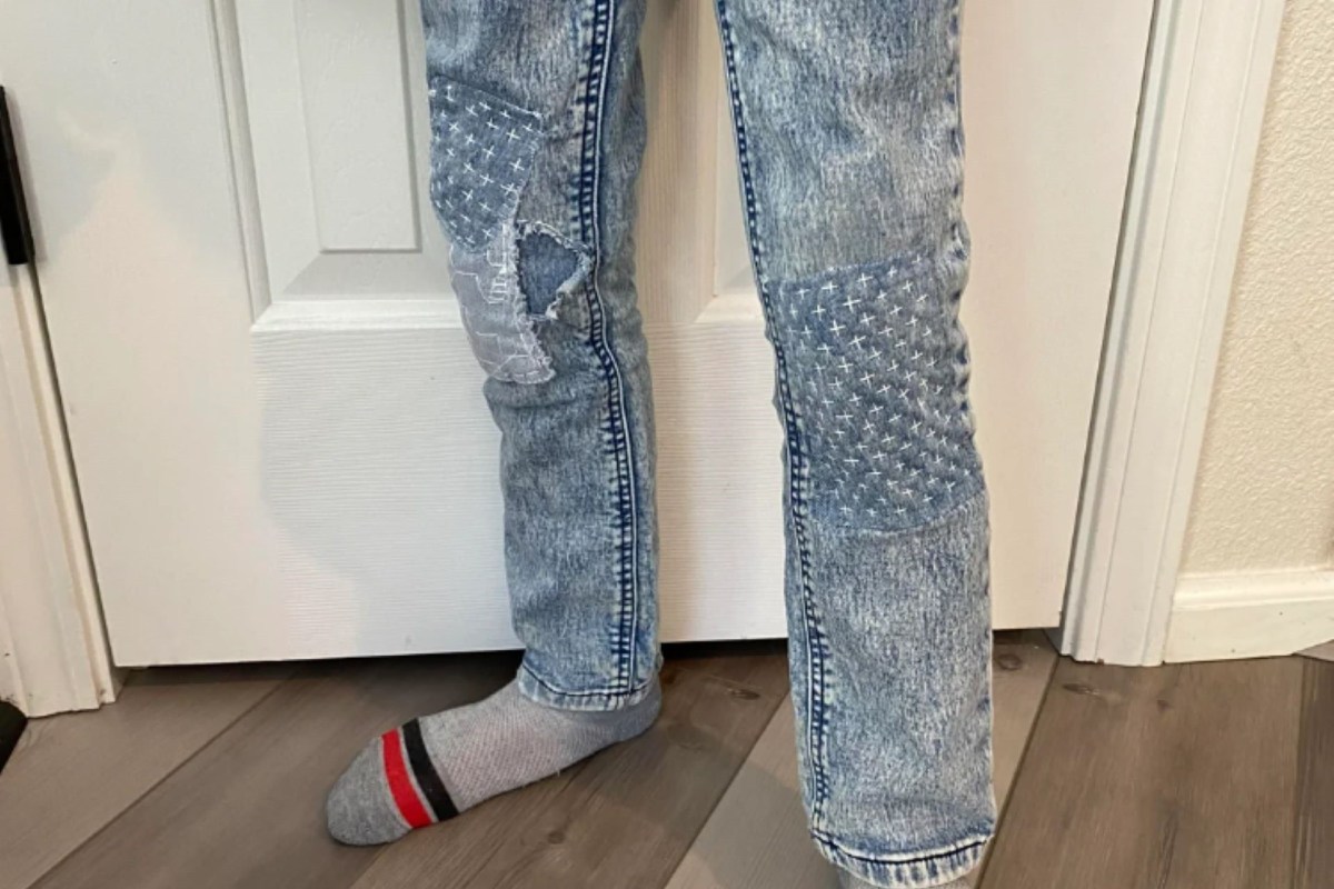 "I repurposed 4 pairs of jeans instead of throwing them out."