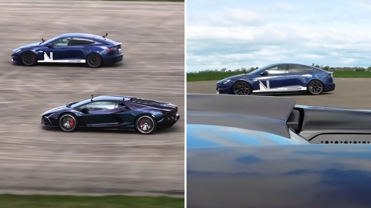 Video shows Tesla Model S Plaid go head-to-head with $600K Lamborghini: 'So easy to make supercars look slow'