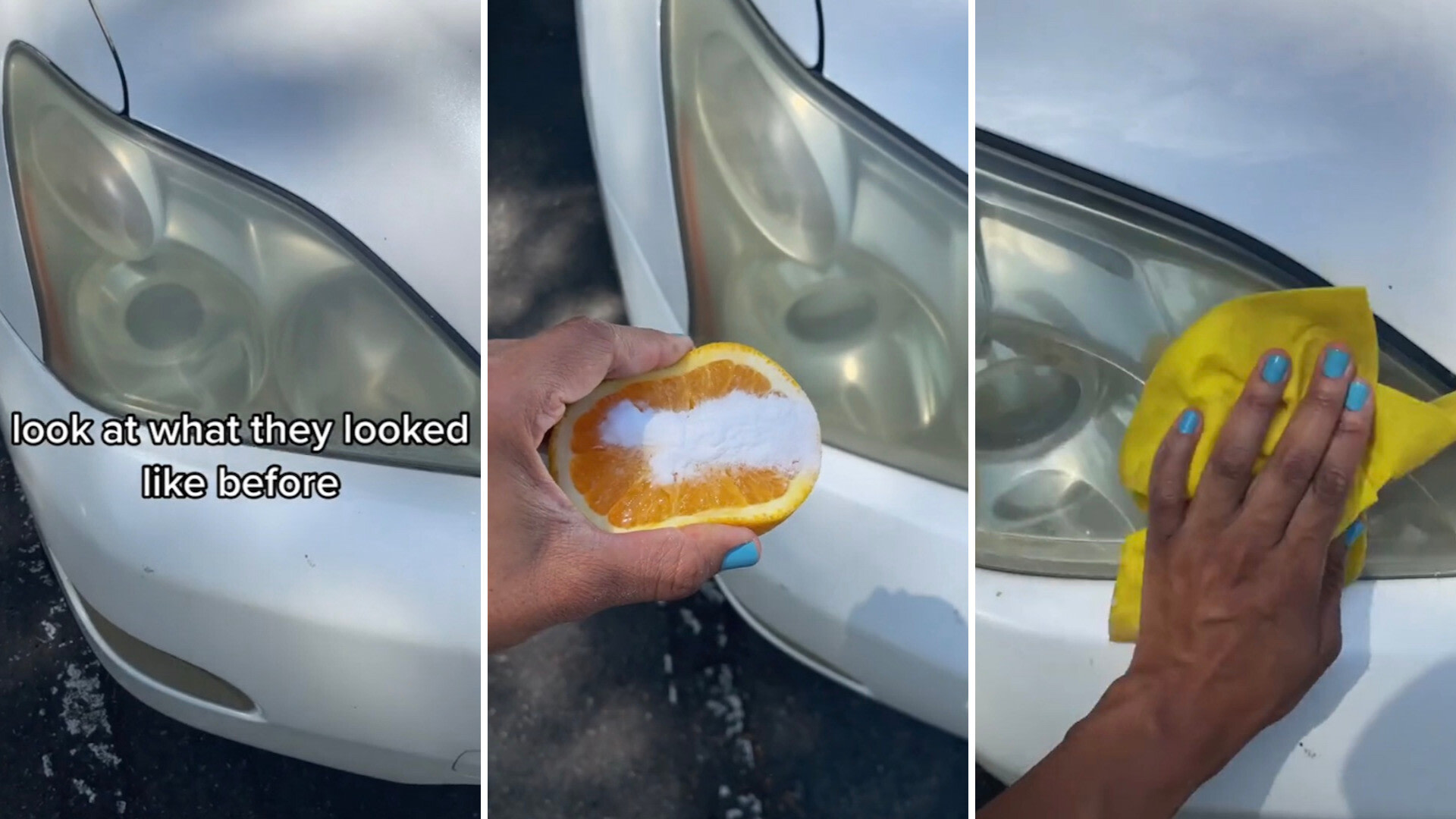 Woman demonstrates simple cleaning tip for defogging headlights at home: 'It works so well'