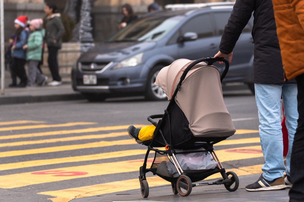 "I wish I could use the sidewalk instead of the road with the stroller."