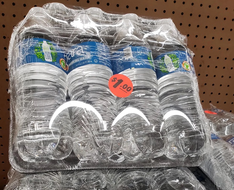 All the extra plastic in these packages just adds to another big problem with bottled water: plastic trash.