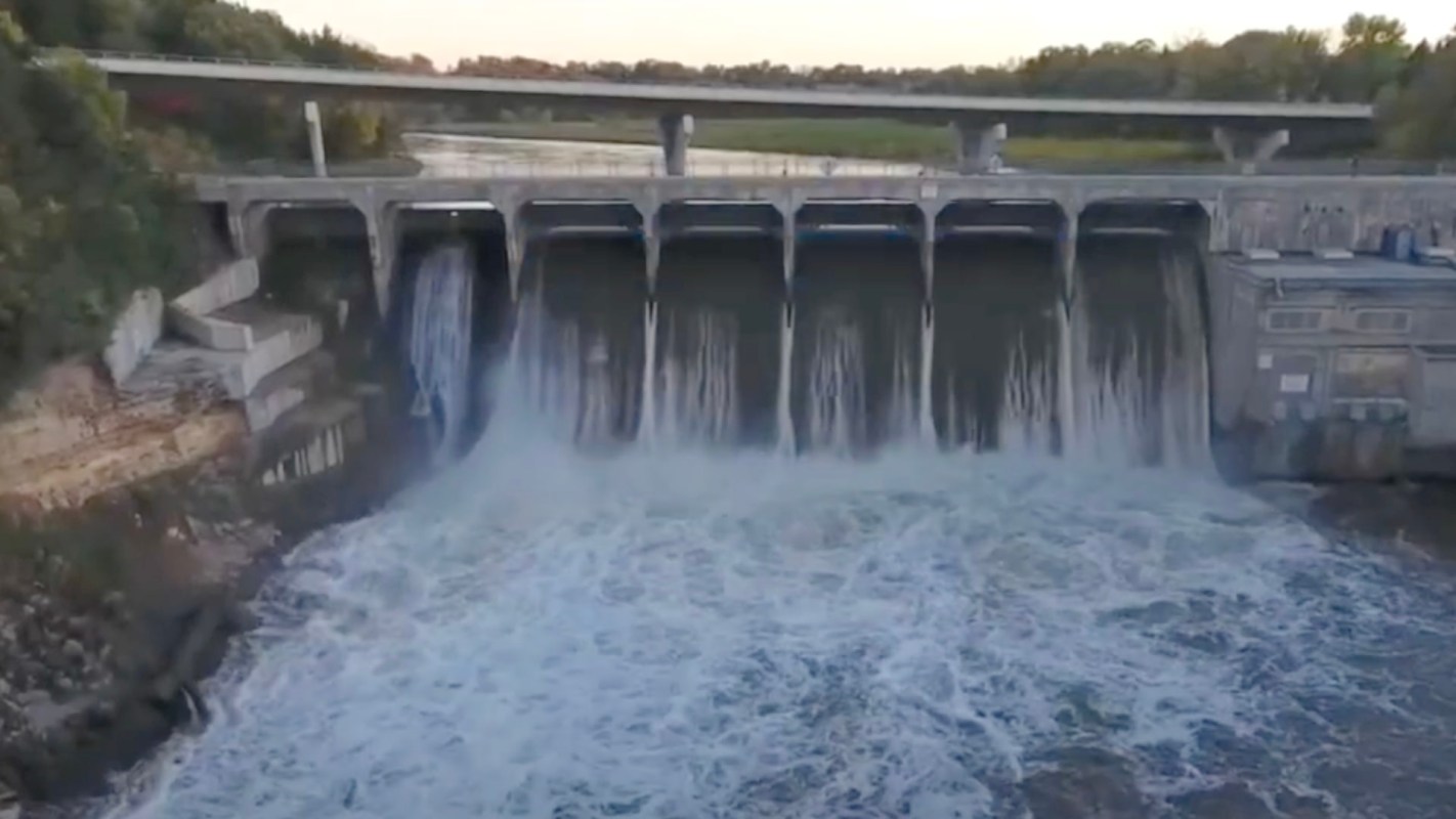 The dam's main structure seemed to hold together, but its integrity is still being assessed.