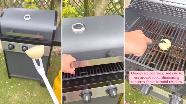 "Cleaning a grill is hard work."