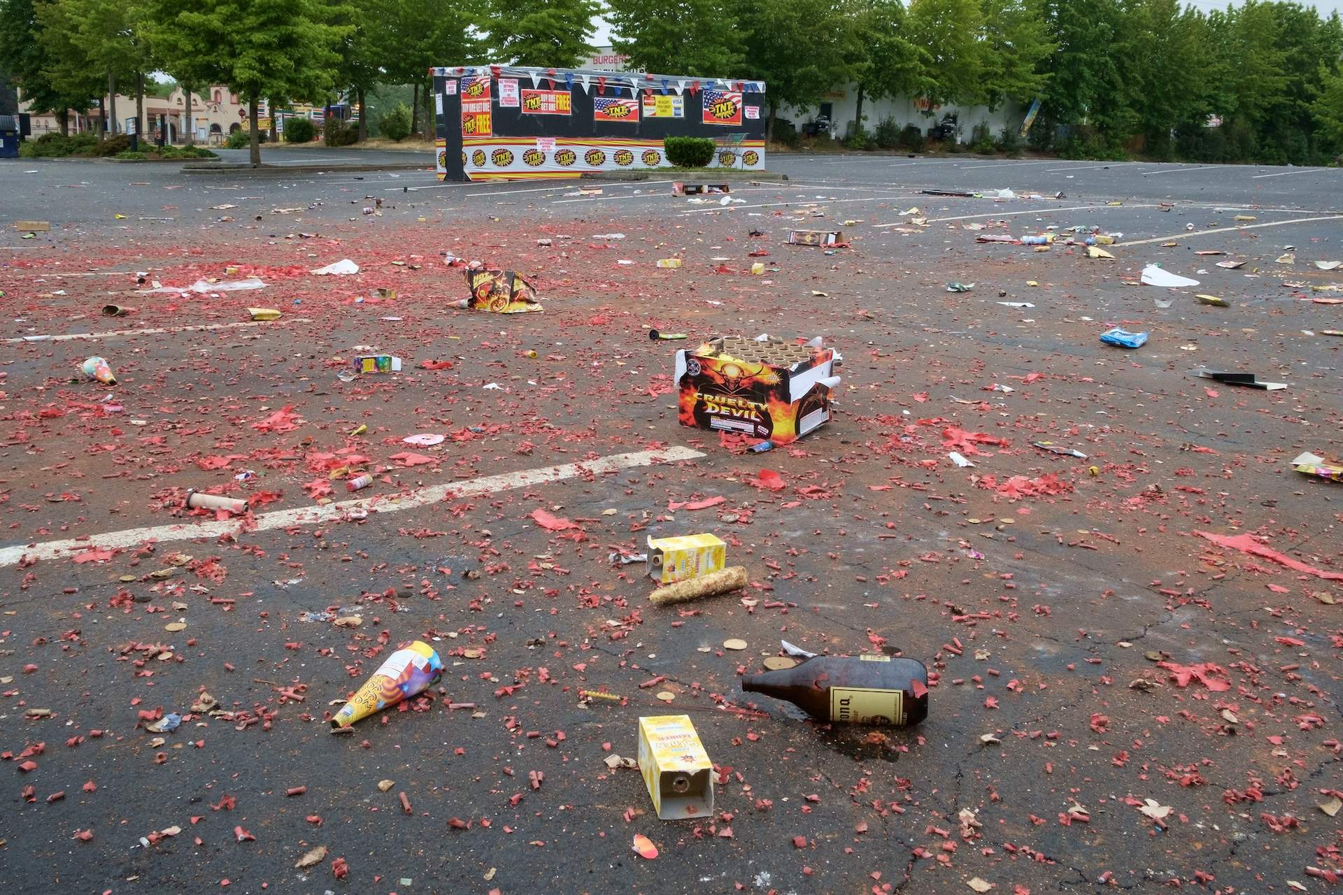 "Every street corner and pocket park in my area of DC was like that after the fourth."