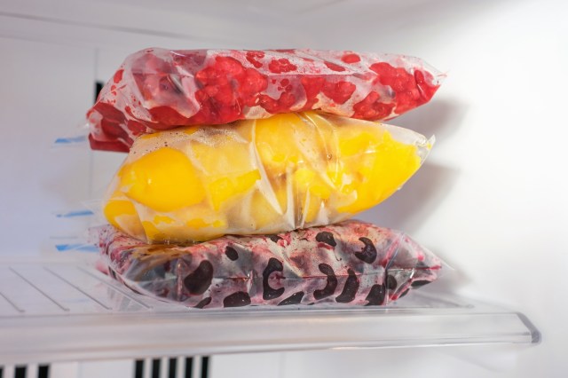 Reusing plastic freezer bags is a great way to save money on storage containers.