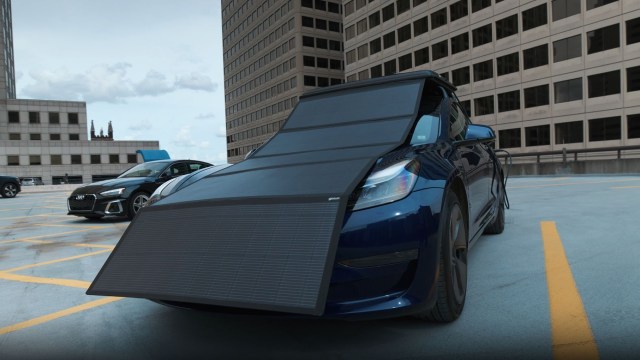 The estimated price for the EV Solar Charger is $3,000, but interested drivers can reserve one with a $100 deposit.