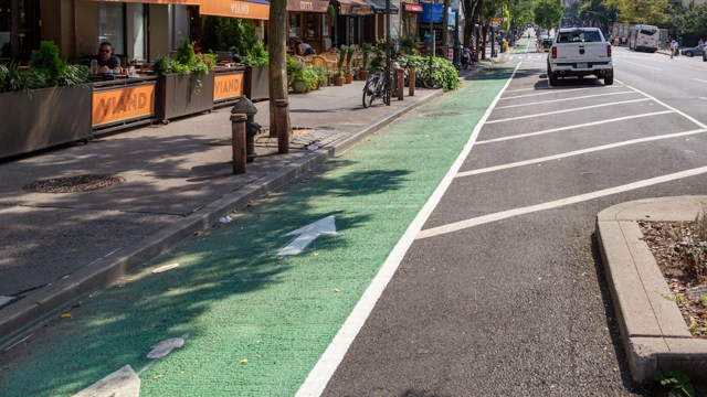 "It'll improve a few weeks after the bike lane is completed."