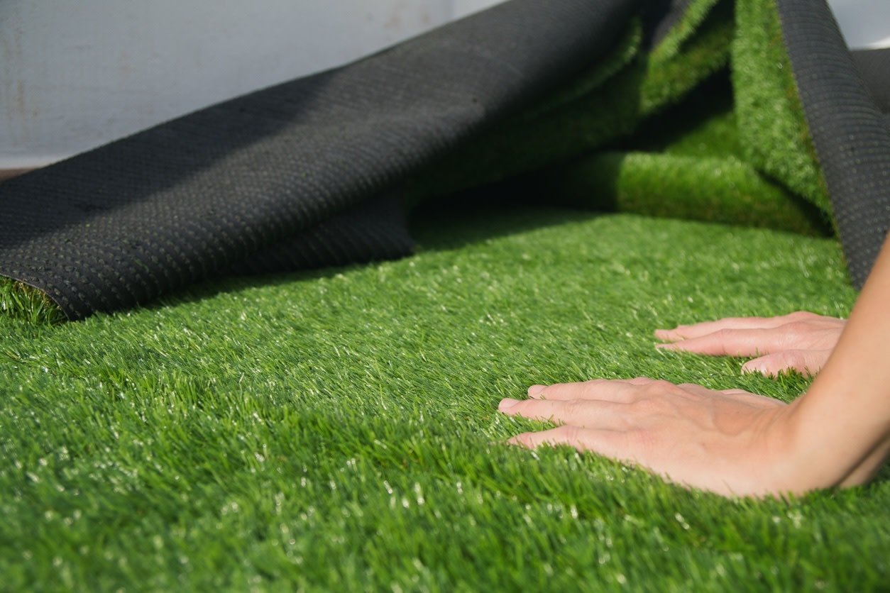 A simple switch to a clover lawn would have been a better option for the homeowner than artificial grass, which is expensive and made of petroleum-based plastic.