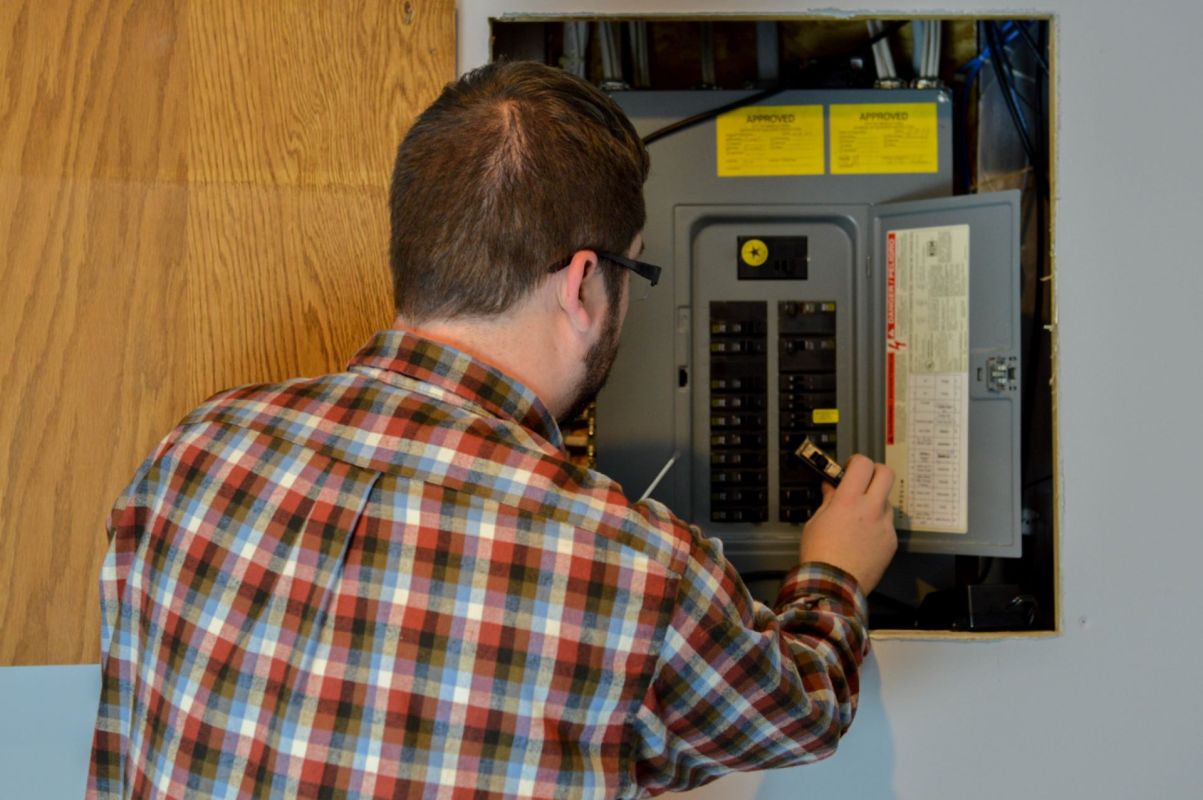 The breaker box is the part of a home electrical system that manages the flow of electricity and prevents grid overloads.