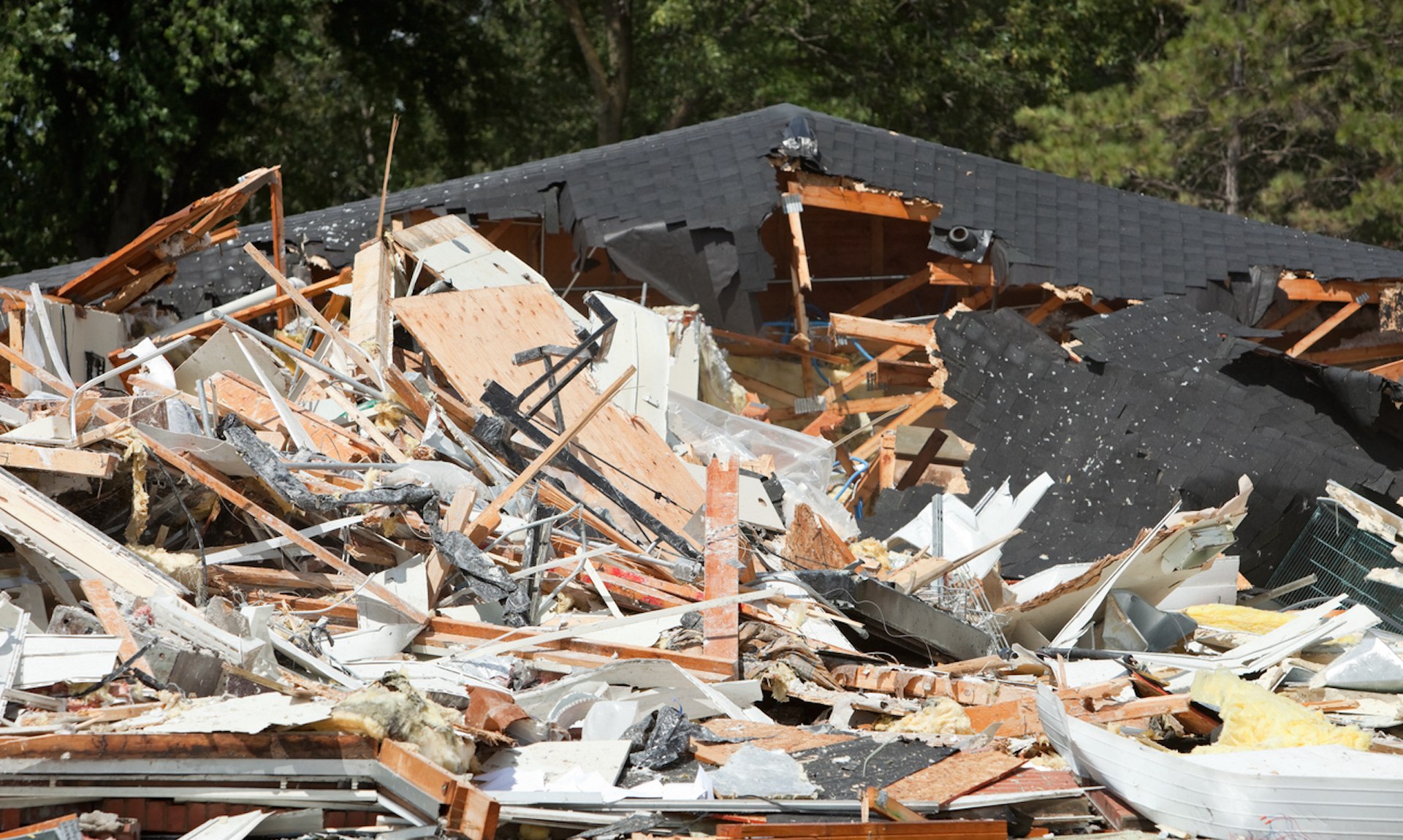 Images of other areas showed the scope of the destruction, which had buildings reduced to "piles of rubble."