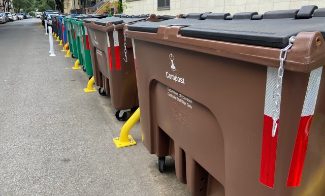 Each residential unit will have access to a one-gallon composting container to be collected weekly.