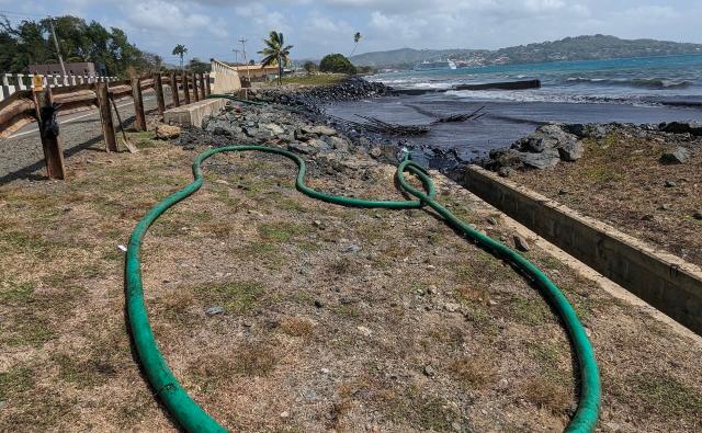 In February, the barge was spotted leaking fuel near Tobago's coast.