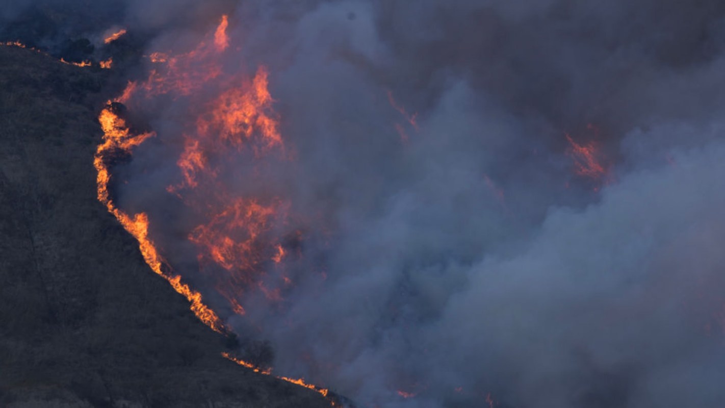 "Bushes are burning, grass is burning, hedgerows are burning, agricultural fields are burning, and structures are burning."