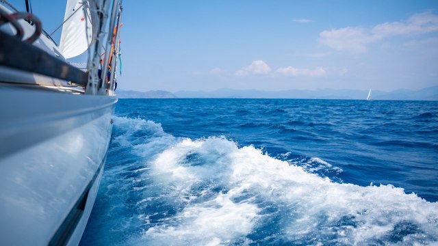 The boat also features an elevator and a 300-bottle wine cellar.