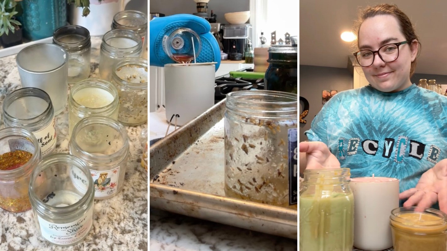 "If they have screw on lids I love saving the jars to use for craft supplies."